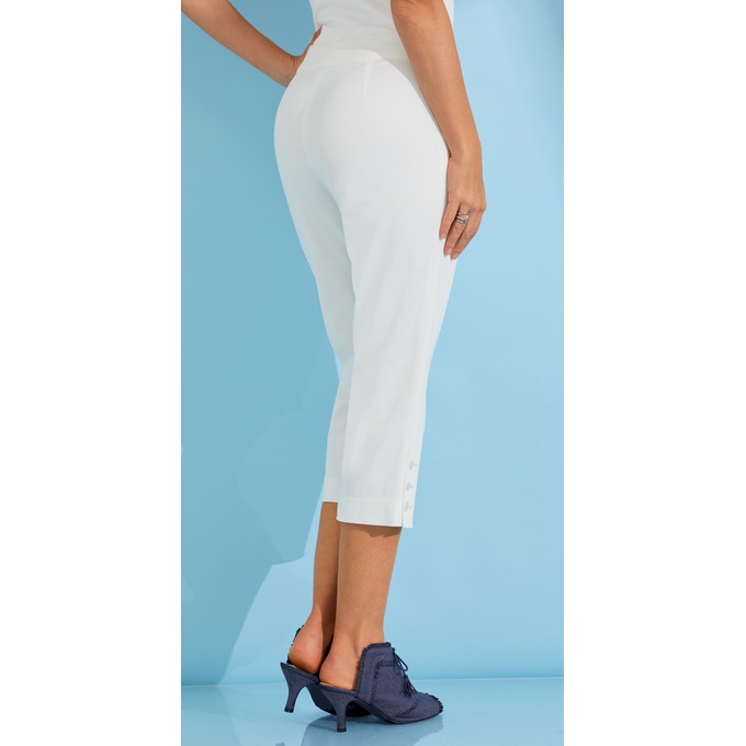 Mariah Button-Leg Capri, , large