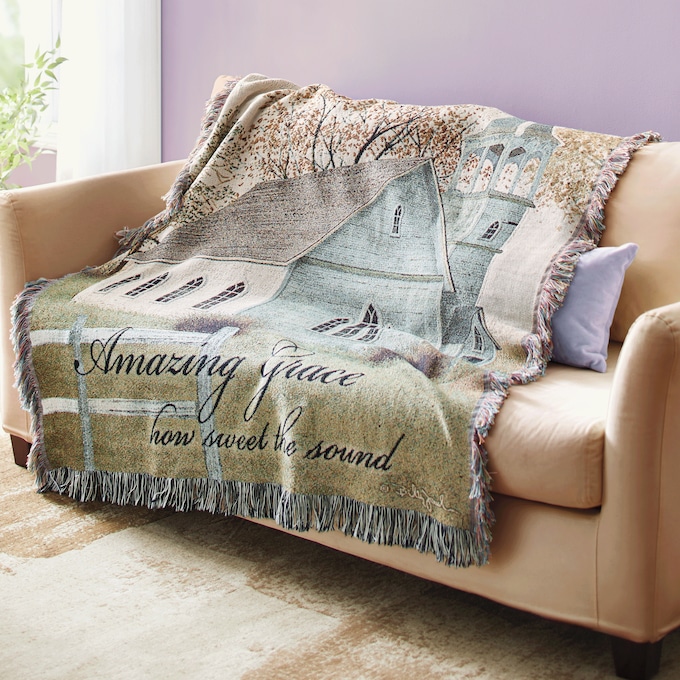 Amazing Grace Tapestry Throw, , large