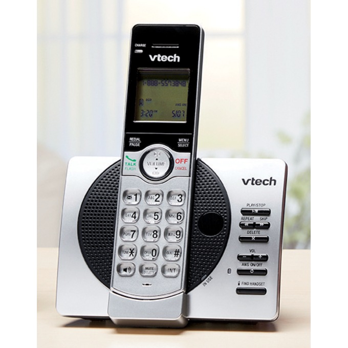 Dect 6.0 Cordless Answering System with 1 Handset by Vtech, Silver, large