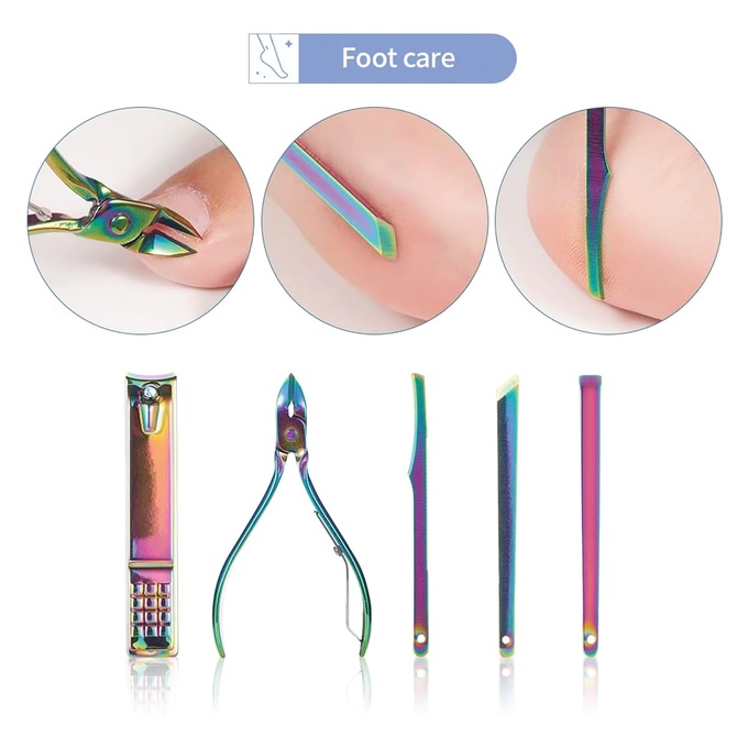 Iridescent 19-Piece Manicure Set, , large