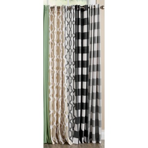 Color Connection Patterned Grommet Valance, , large