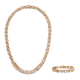 Diamond Necklace and Bracelet Set, , large