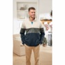 Colorblock Fleece 1/4-Zip Pullover , , large