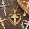 Diamond Heart/Cross Pendant, , large