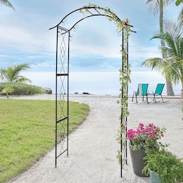 Metal Arched Garden Gate, , large