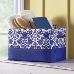 Chinoiserie Printed Tote Basket, , large