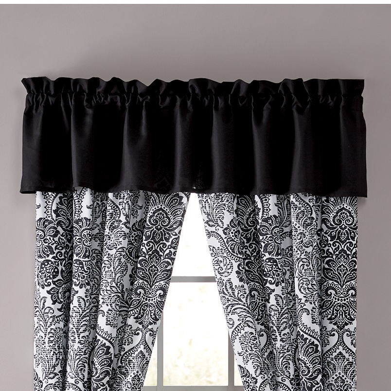 Brown & Grey Bingham Black Valance 