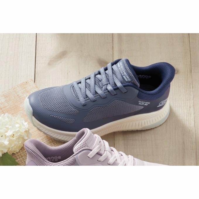 BOBS Women&rsquo;s Slip-Ins Squad 4 Staple Shoe by Skechers, Blue Multi, large