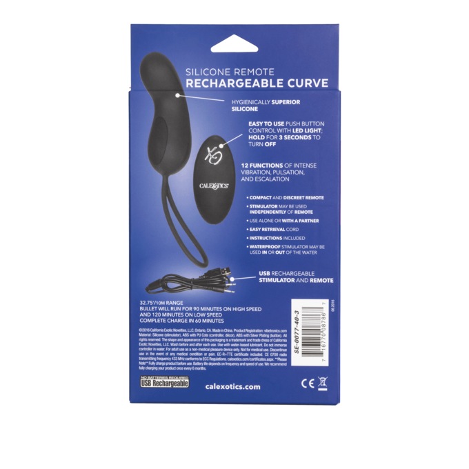 Silicone Remote Rechargeable Curve, , large