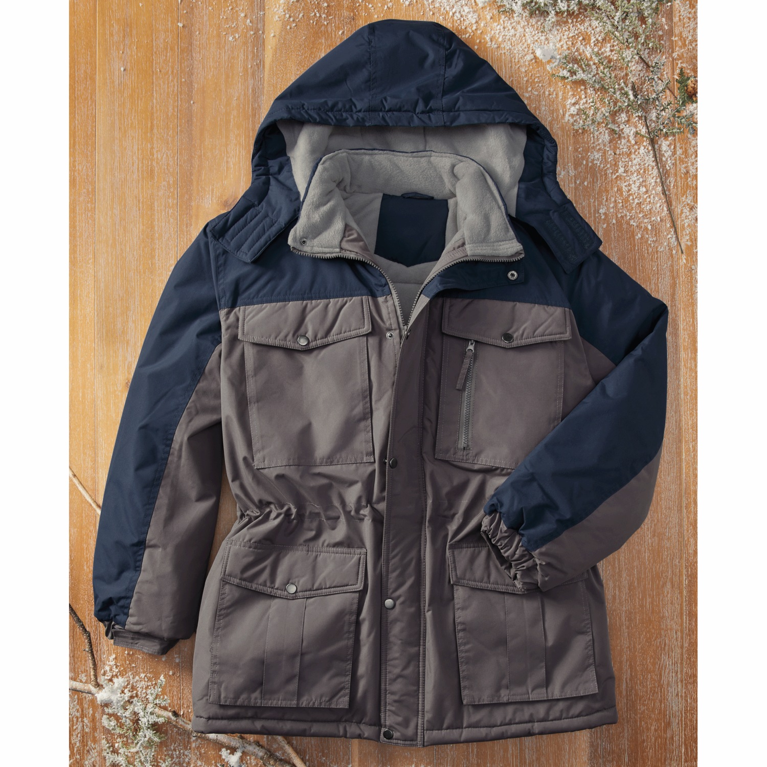 Men's Hooded Colorblock Insulated Parka | Montgomery Ward