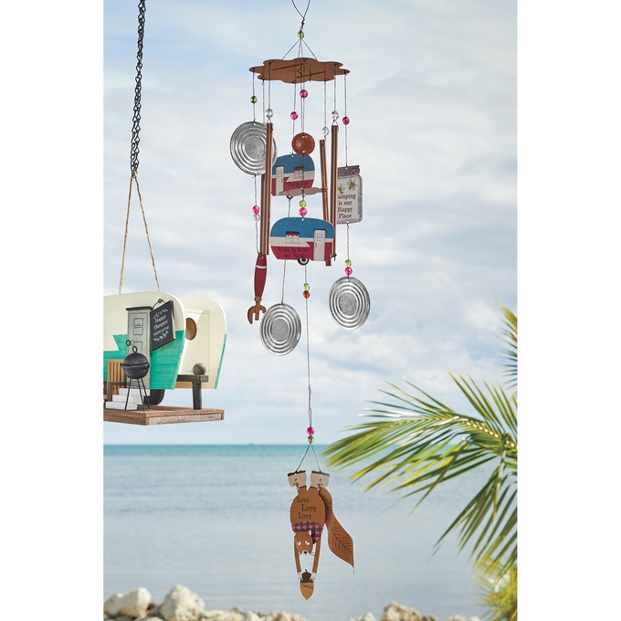 Squirrel Wind Chime, Brown, large