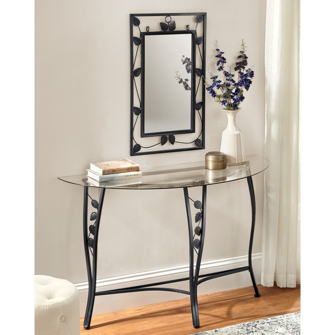 Asher Leaf Mirror And Console Table Set