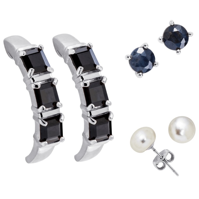 Gemstone 3 PC Earring Set, , large