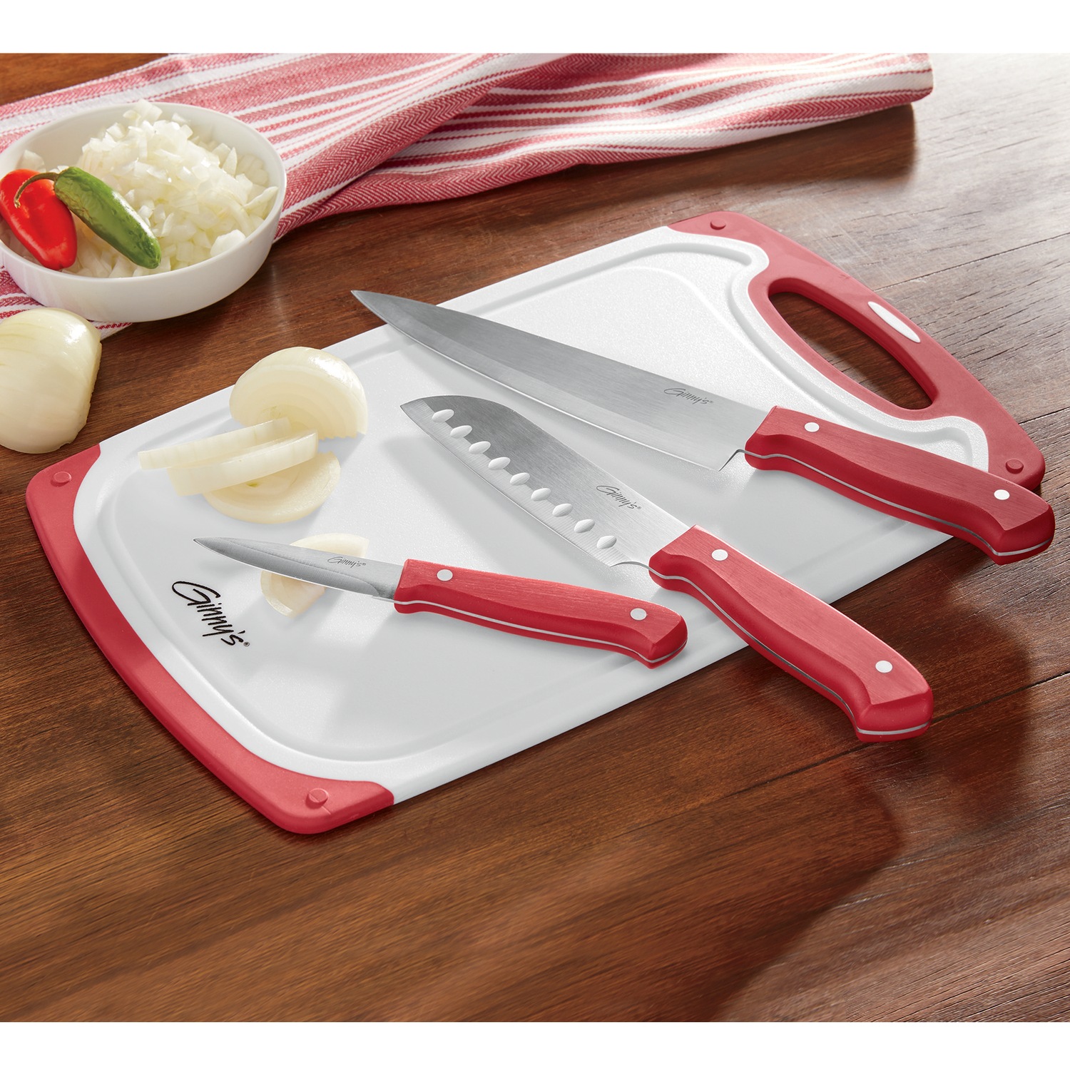 Knife Set with Matching Cutting Board by Ginny's Montgomery Ward