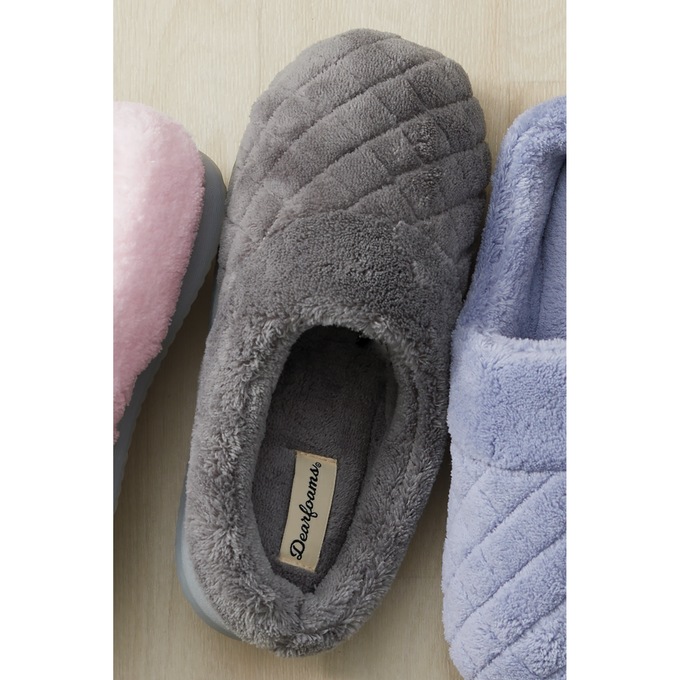 Dearfoams Libby Quilted Terry Clog, Medium Gray, large