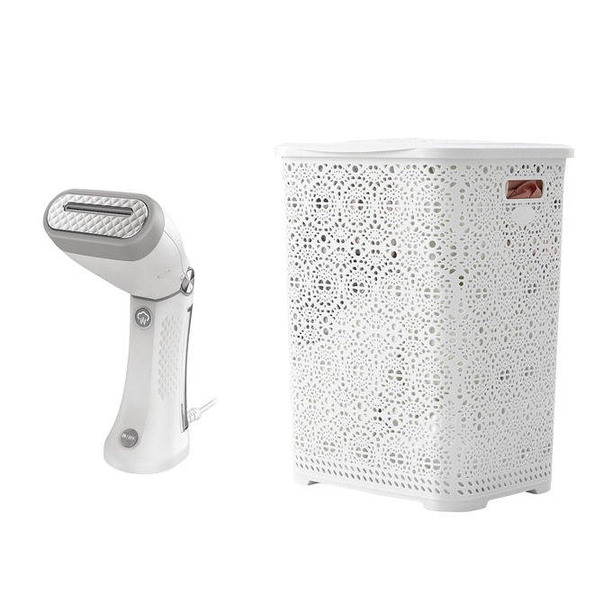 Lacy Laundry Hamper and Conair Power Steam Dual-Voltage Steamer - Buy Both and Save, , large