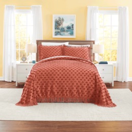 Color Connection Autumn Chenille Dot Bedspread, , large
