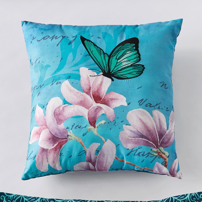 Patchwork Peacock Accent Pillow, , large