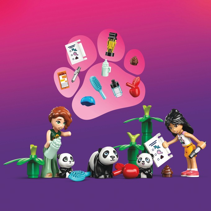 LEGO Friends Panda Sanctuary Animal Care, , large