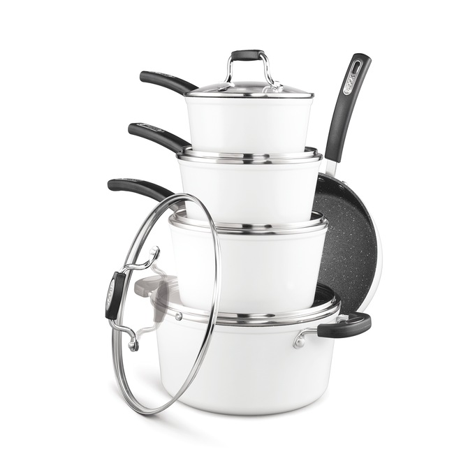 The Rock 10-pc. Forged Aluminum Cookware Set, , large