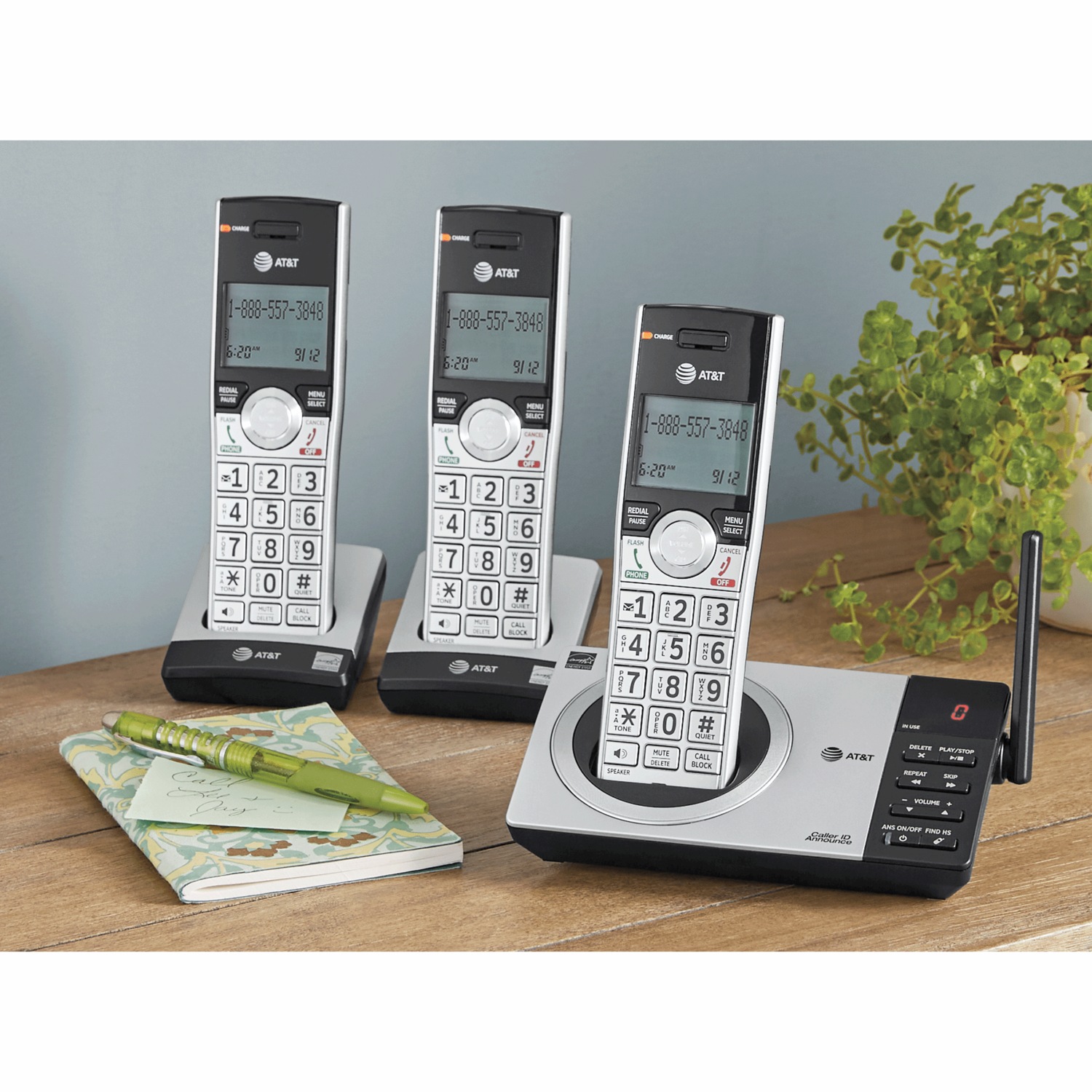 AT&T 3Handset Cordless Answering System with Smart Call Blocker