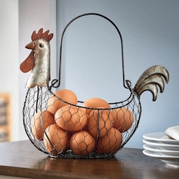 Rooster Storage Basket, , large
