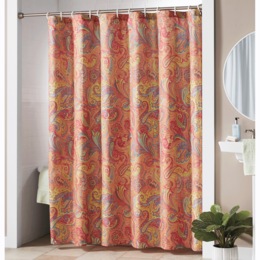 Color Connection Paisley Shower Curtain, , large