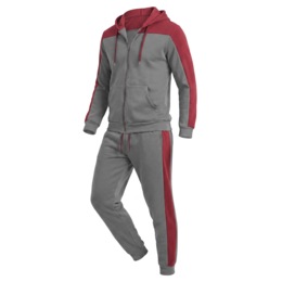 Liam Men's Fleece Active Set with Zip-Front Hoodie and Jogger Pants, , large