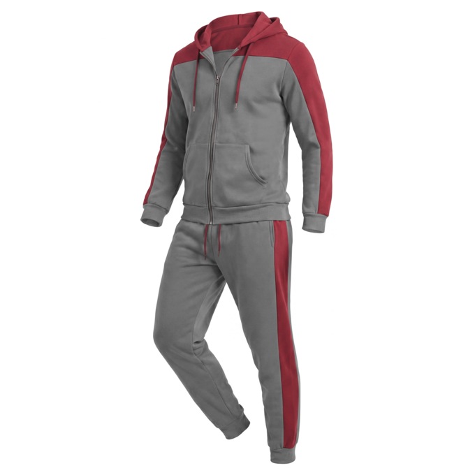 Liam Men's Fleece Active Set with Zip-Front Hoodie and Jogger Pants, , large