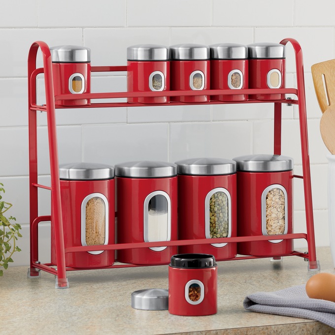 Red spice rack hotsell