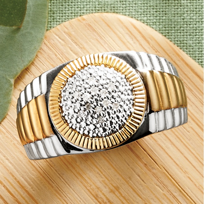 Diamond Two-Tone Ring, , large