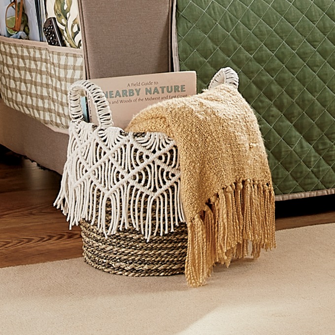 Macrame Accent Basket, , large