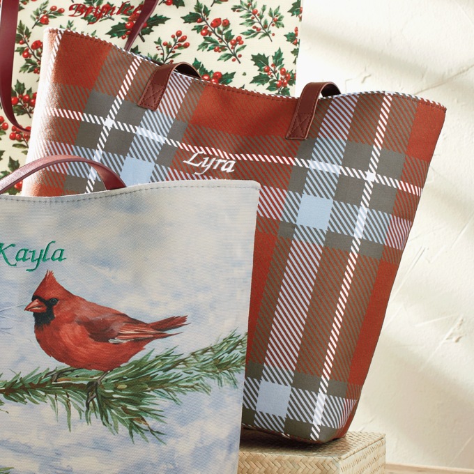 Holiday Canvas Tote, , large