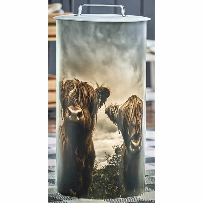 Highland Cow Trash Can, , large