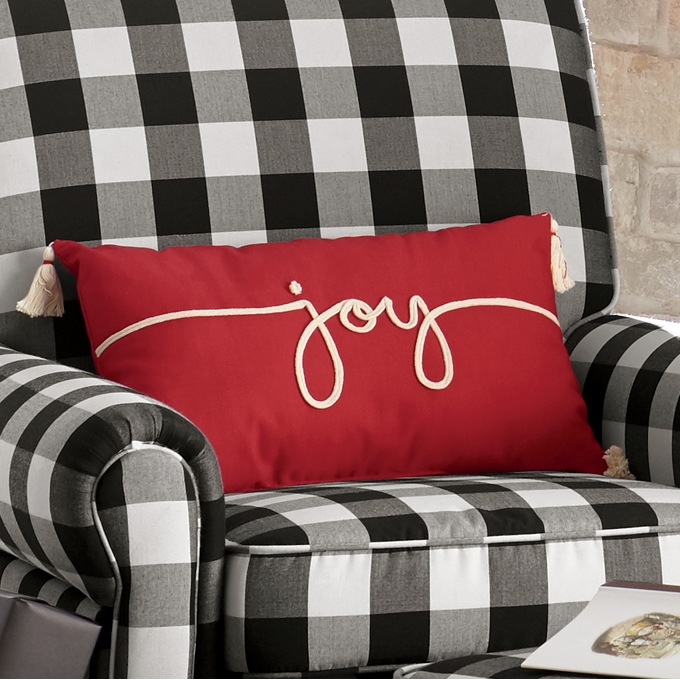 Holiday Sentiment Tassel Pillow, , large