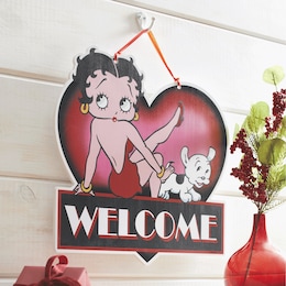 Betty Boop Welcome Heart Hanging, , large