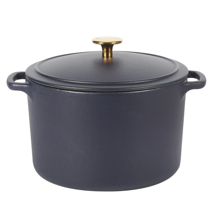 Sur La Table Millau 5.5-qt. Enameled Cast Iron Dutch Oven with Lid, Matte Marine, large