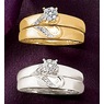 Diamond Round Cluster Swirl Bridal Set, , large