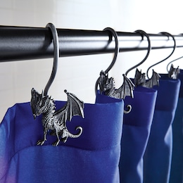 Set of 12 Dragon Shower Curtain Hooks, , large
