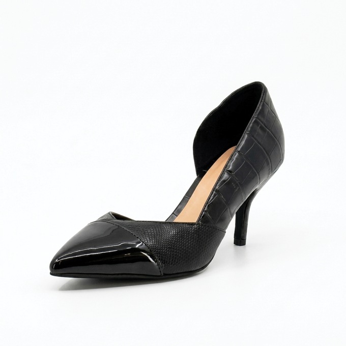 Patent and Croco D'Orsay Pump, , large