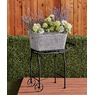 Galvanized Vintage Tub Planter, , large