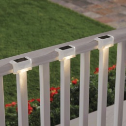 Set of 3 Solar Deck Lights, , large