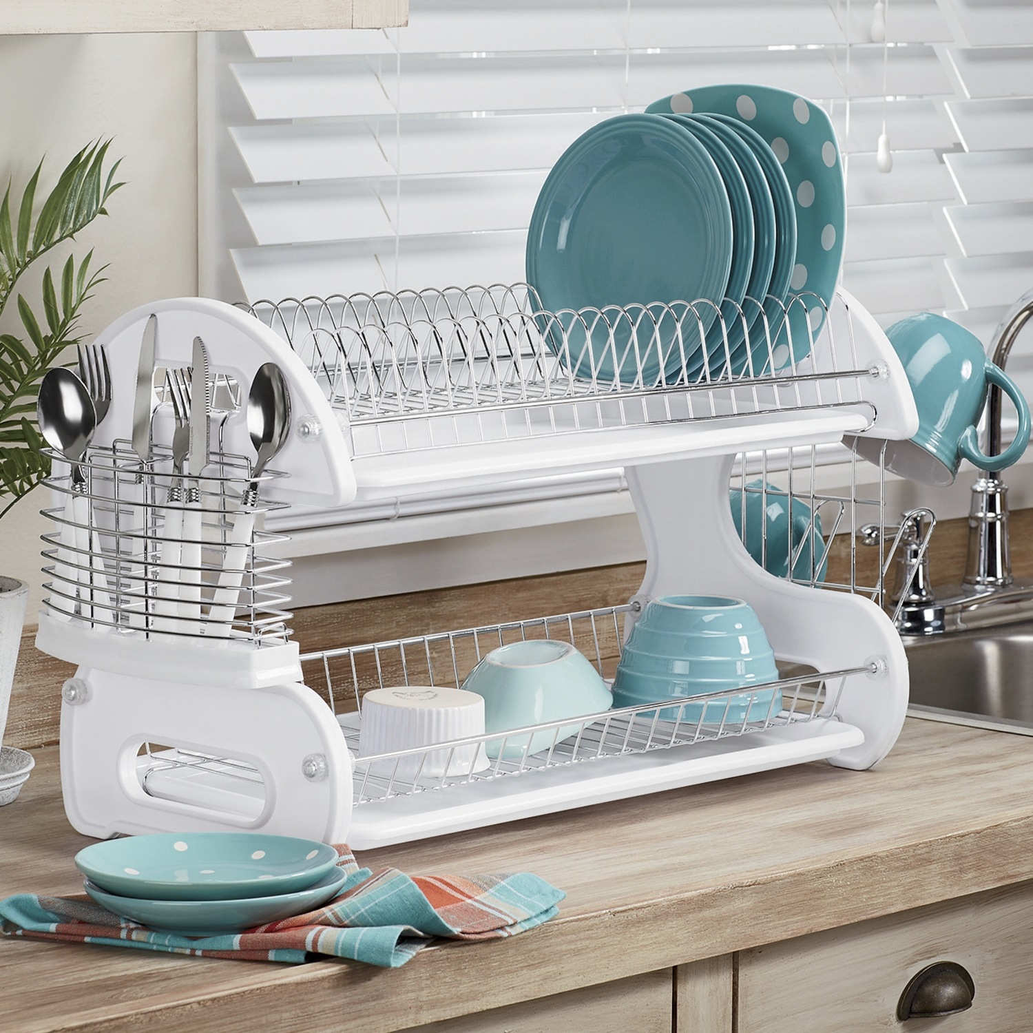 Stainless Steel 2 Tier Dish Rack