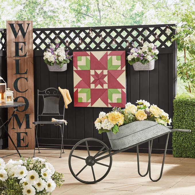 Outdoor Lit Barn Quilt Art, , large