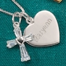 Personalized Name Cubic Zirconia Charm/Heart Pendant, , large
