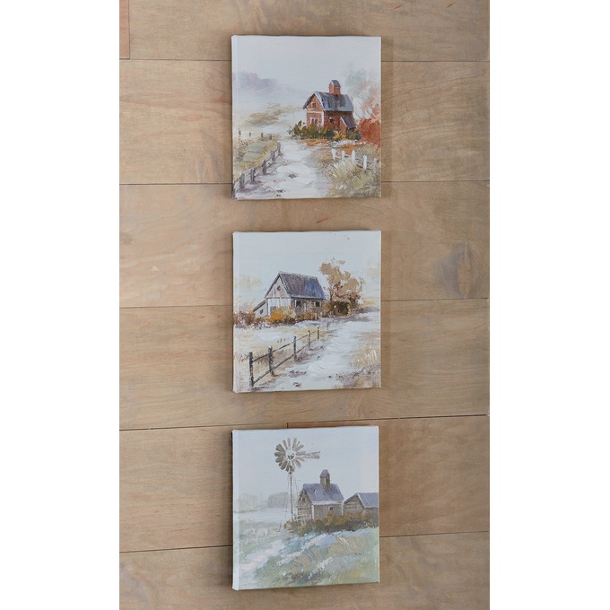 Set of 3 Mini Barn Canvases, , large