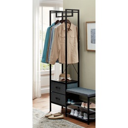 Beckett Storage Furniture and Garment Rack &amp; Shoe Bench, , large