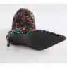 Azalea Wang Jimena Sequin Boot for Women with Checkered Pattern and 3” Heel, , large