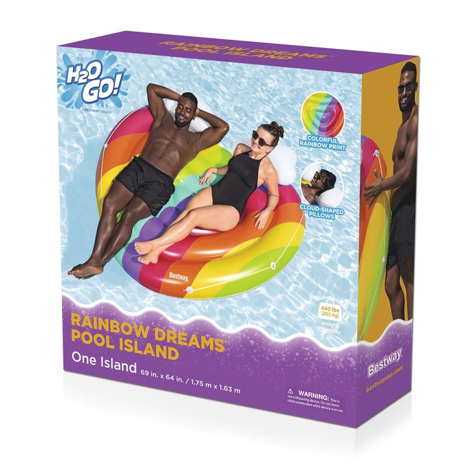 Bestway Rainbow Dreams Pool Island, , large
