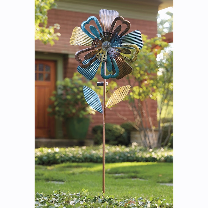 Solar 57" Bronze Floral Spinner, , large
